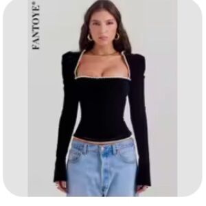 Black Long Sleeve Women's Top